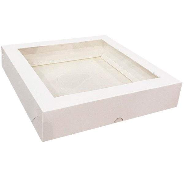 Коробка для клубники в шоколаде с окном 20*20*4 см